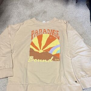 Roxy Tan Paradise Bound women’s Crewneck Sweatshirt